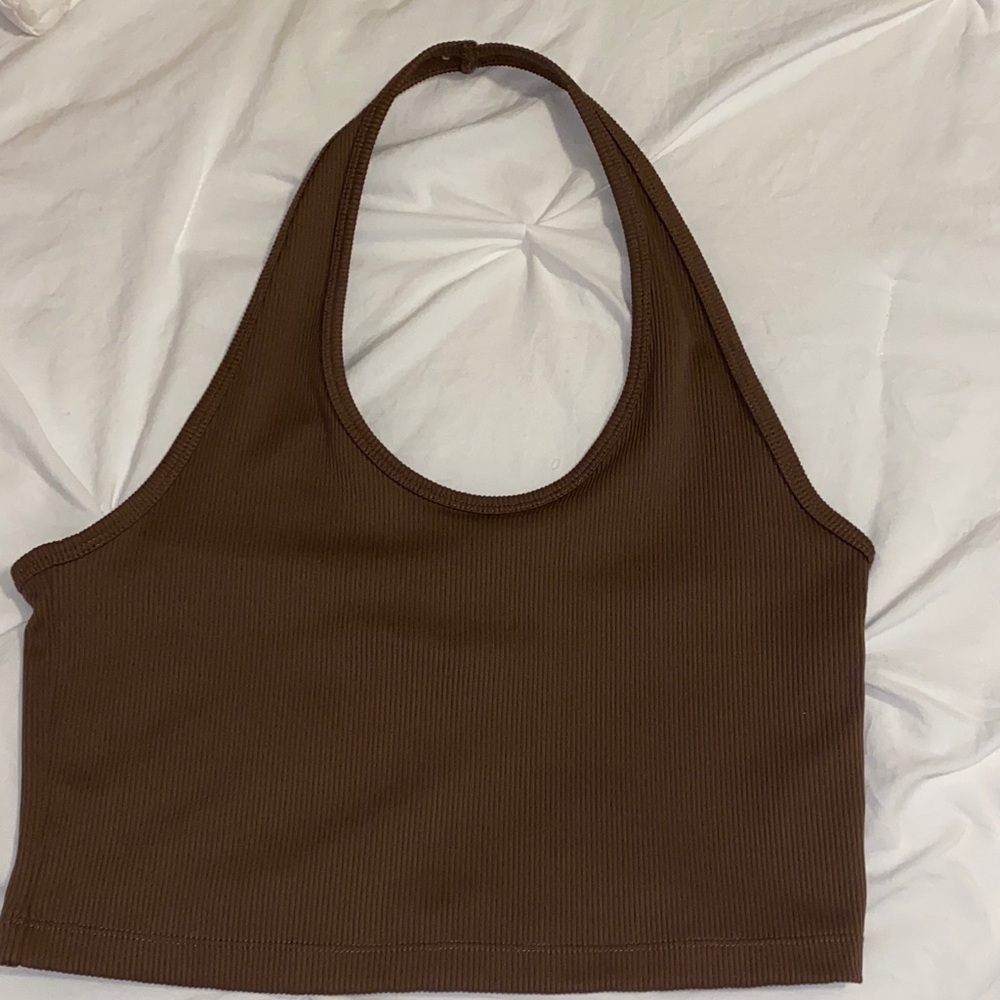 H&M Chestnut Ribbed Top